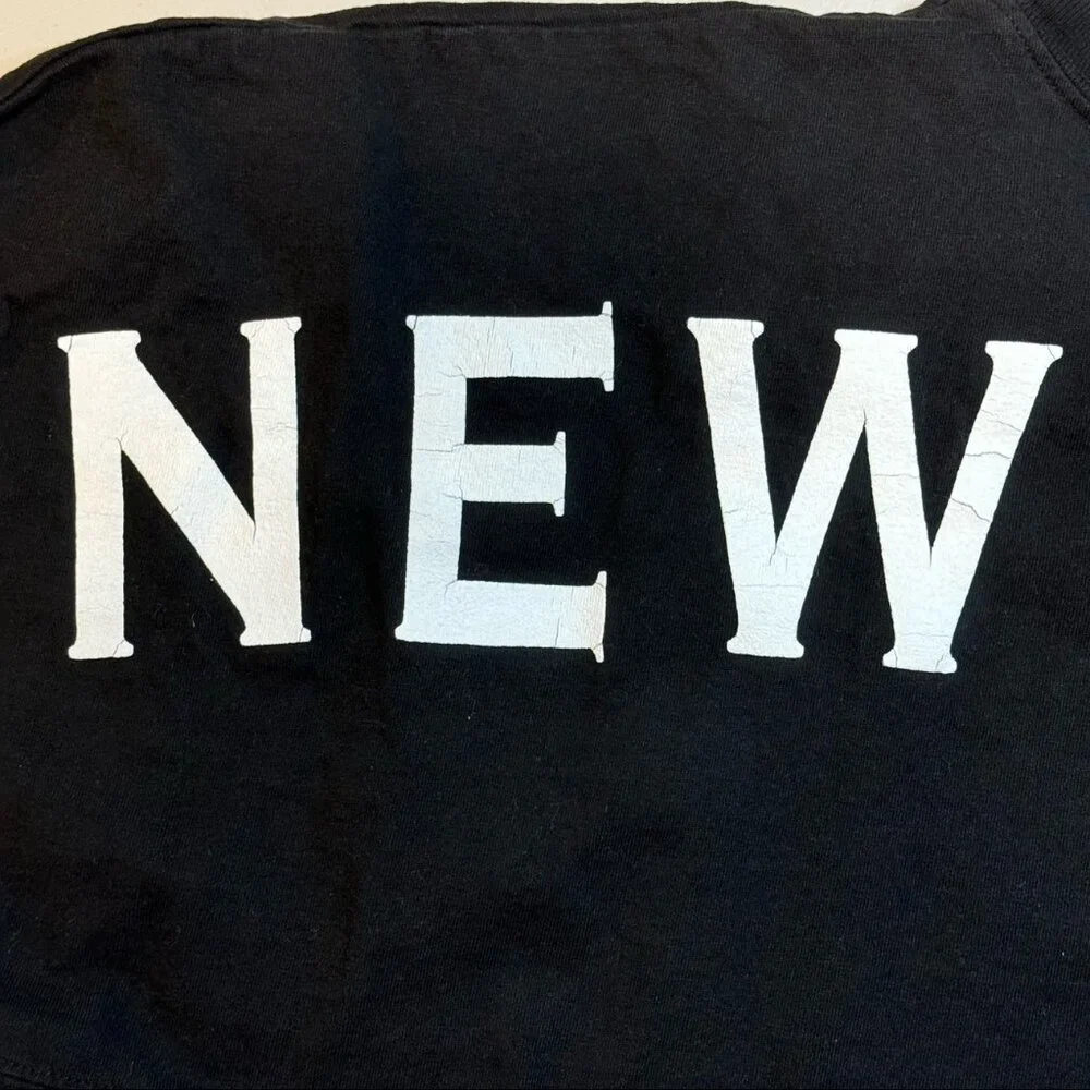 Disney Spirit Jersey Mickey Mouse New York City Black Long Sleeve T‎ Shirt Men L